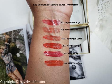 ysl vernis a levres swatches|New YSL Water Stain Vernis A Levres .